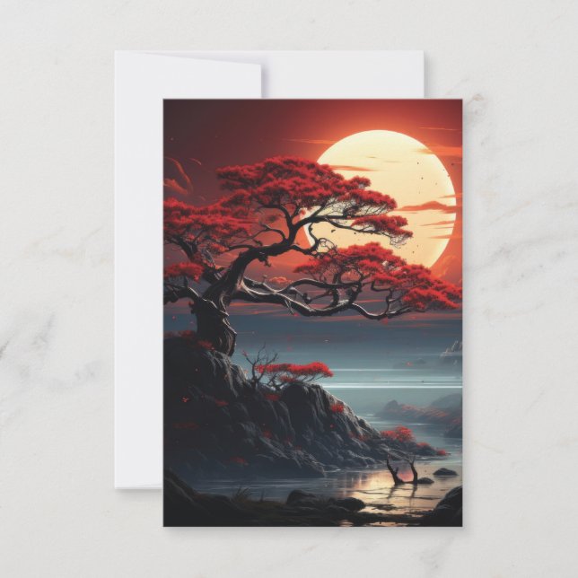 Cartão De Agradecimento Bonsai Tree (Frente)