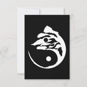 Cartão De Agradecimento Bonsai Tree Yin-Yang Aniversário Presente para Tod