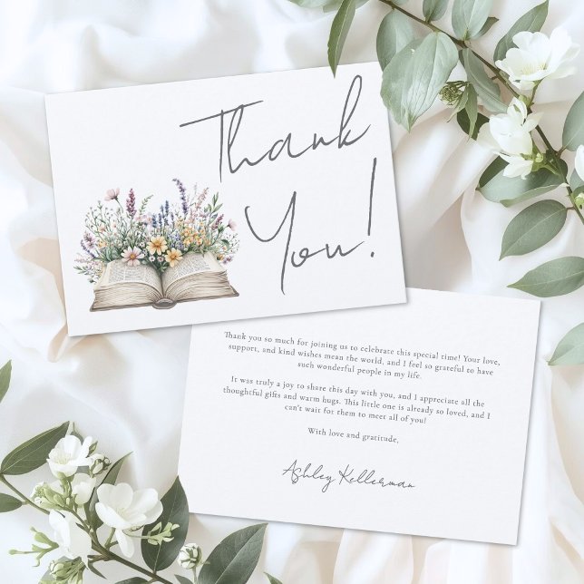Cartão De Agradecimento Book Floral Thank You (Book Floral Thank You )
