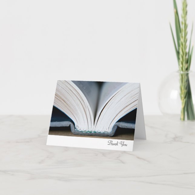 Cartão De Agradecimento Book Thank You Card (Frente)