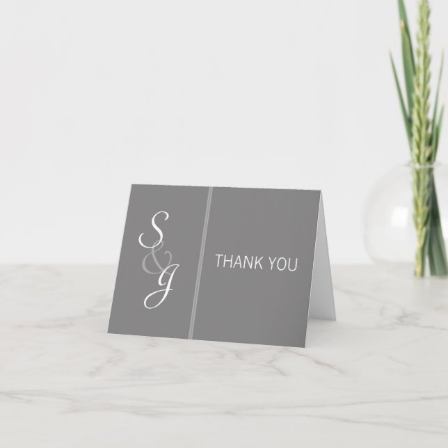 Cartão De Agradecimento Bookmarked Thank You Note-gray (Frente)