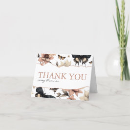 Cartão De Agradecimento Borboletas Florais Suaves