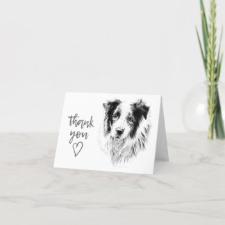 Cartão De Agradecimento Border Collie Thank You Card