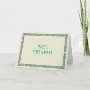 Cartão De Agradecimento Borders & Patterns 3 Boss's Day Card