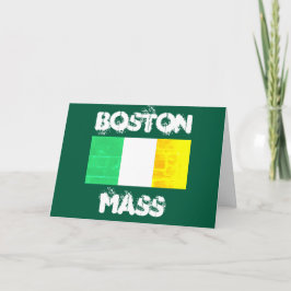 Cartão De Agradecimento Boston Massachusetts Celtic Pride – Irish Flag