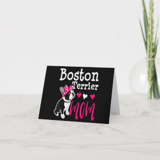 Cartão De Agradecimento Boston Terrier Dog Mãe Proprietária Cute Engraçado