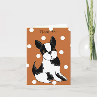 Cartão De Agradecimento Boston Terrier Obrigado