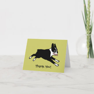 Cartão De Agradecimento Boston Terrier Obrigado (personalizável)