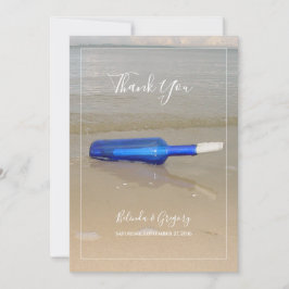 Cartão De Agradecimento Bota Na Areia De Praia