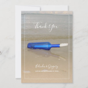 Cartão De Agradecimento Bota Na Areia De Praia