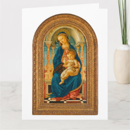 Cartão De Agradecimento Botticelli (1445-1510) Madonna & Criança Enthroned