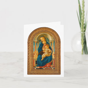 Cartão De Agradecimento Botticelli (1445-1510) Madonna & Criança Enthroned