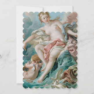 Cartão De Agradecimento Boucher: Venus on the Waves Scalloped Fine Art