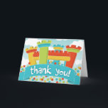 Cartão De Agradecimento Bounce House Thank You Card<br><div class="desc">Fun and colorful Thank You Card for your bounce house party guests. Looking for a different color combination? Contact the seller with details and a new listing can be added.</div>