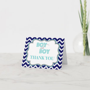 Cartão De Agradecimento Boy Oh Boy Baby Shower Thank You Card