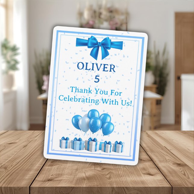 Cartão De Agradecimento Boys Birthday Thank You Card - Gifts & Confetti (Criador carregado)