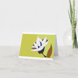 CARTÃO DE AGRADECIMENTO BRANCO, AZUL, DOURADO LOTUS