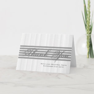 Cartão de Agradecimento Branco Minimalista com Lis