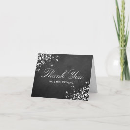 Cartão De Agradecimento Brancos No Casamento Chalkboard Obrigado