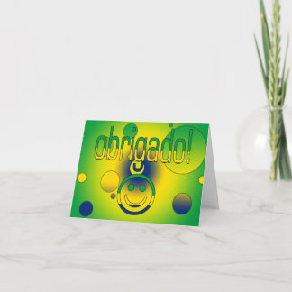 Cartão De Agradecimento Brazilian Gifts Thank You / Obrigado Face