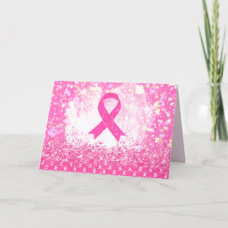 Cartão De Agradecimento Breast Cancer Awareness Pink Ribbon