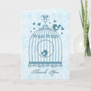 Cartão De Agradecimento Bridal Bird Cage Thank You Note
