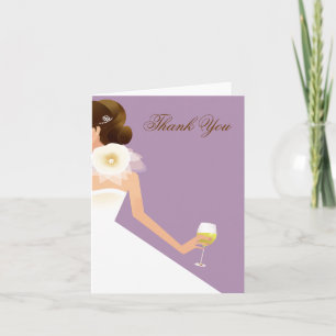 Cartão De Agradecimento Bridal Wine Ensemble (lilac)