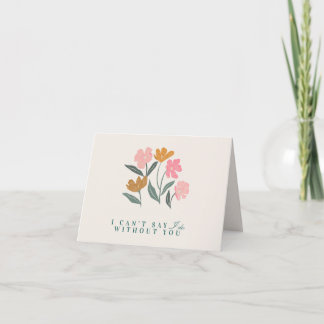 Cartão De Agradecimento Bridesmaid Proposal Card Personalized Boho Floral