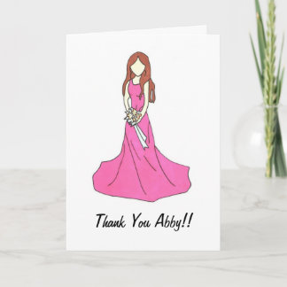 Cartão De Agradecimento Bridesmaid Thank you Card 2
