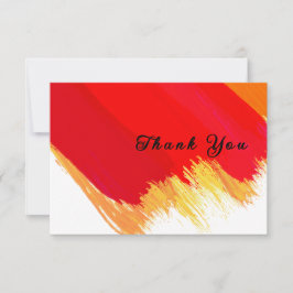 Cartão De Agradecimento bright and Bold Thank You Card with Red and Yellow