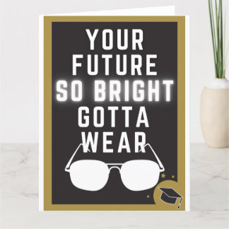 Cartão De Agradecimento Bright Future Funny Graduation Card