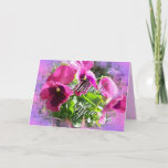 Cartão De Agradecimento Bright Mauve Pansy card-customize any occasion<br><div class="desc">This card is not only beautiful and unique, it has a lot of matching items that you can give with it -- it's even featured in my Pansies All Year calendar. Great choice for anyone that loves flowers--especially pansies also super for gardeners, landscapers, and flower loving people. To see the...</div>