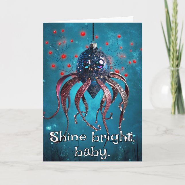 Cartão De Agradecimento *~* Brilho Impressionante 18 AP97 Mágico de Natal (Frente)