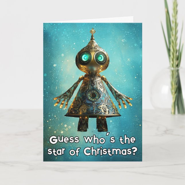 Cartão De Agradecimento *~* Brilho Impressionante Magical Natal 13 AP97 (Frente)