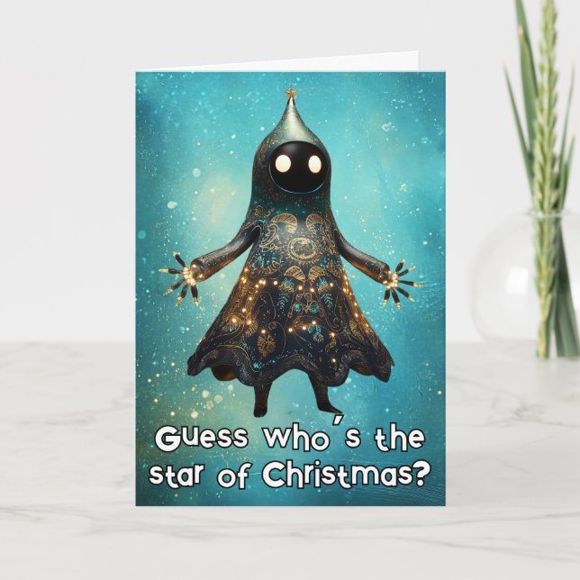 Cartão De Agradecimento *~* Brilho Impressionante Magical Natal 15 AP97 (Frente)