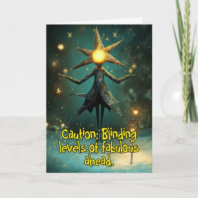 Cartão De Agradecimento *~* Brilho Impressionante Mágico 24 AP97 Natal (Frente)