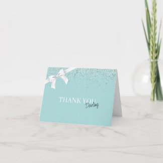 Cartão De Agradecimento Brilho Tiffany