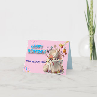 Cartão De Agradecimento Brinde de Aniversário