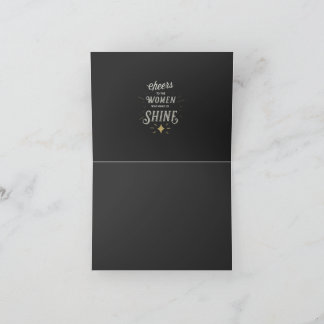 Cartão De Agradecimento Brindemos às mulheres que nos fazem brilhar.