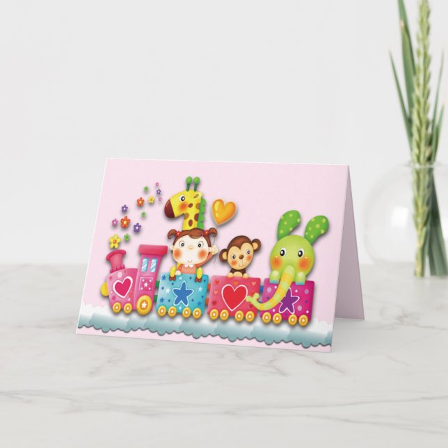 Cartão De Agradecimento Brinquedos em branco enfiados em uma mensagem de p (Frente)