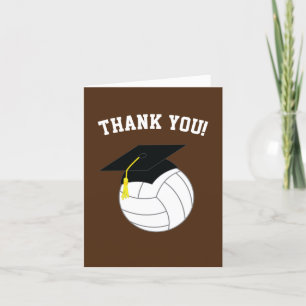 Cartão De Agradecimento Brown do Esportes de Voleibol
