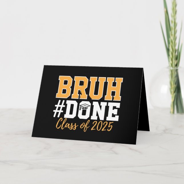 Cartão De Agradecimento Bruh - Classe De Formando De Graduação De 2025 (Frente)