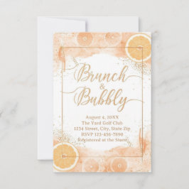Cartão De Agradecimento Brunch & Bubbly Details Card – Peach Watercolor