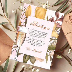 Cartão De Agradecimento Brunch Floral E Chás Bridal Shower