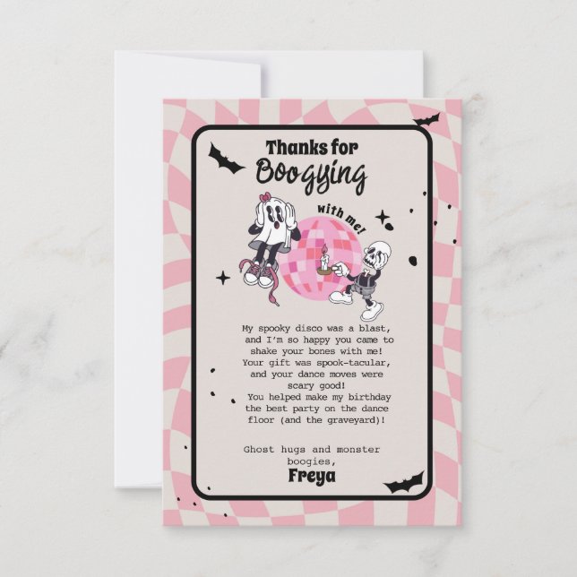 Cartão De Agradecimento Bruxa Assustadora Dia das Bruxas (Frente)