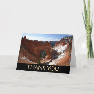 Cartão De Agradecimento Bryce Canyon Natural Bridge Snowy Landscape Foto
