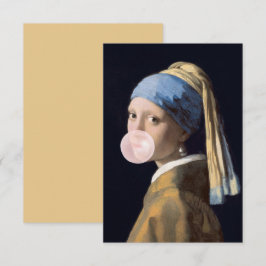 Cartão De Agradecimento Bubble Gum Diva com Pérolas