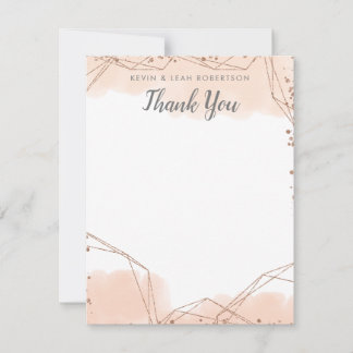 Cartão De Agradecimento Bubbles and Breve Rosa Dourado Glitter Obrigado