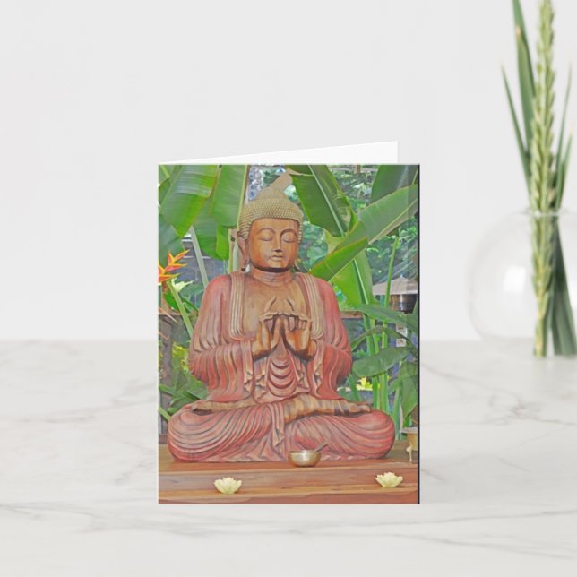Cartão De Agradecimento Buddha, blank note card (Frente)