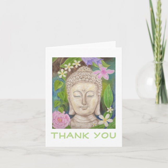 Cartão De Agradecimento Buddha Flower thank you card (Frente)